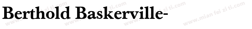 Berthold Baskerville字体转换
